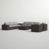 Stylish Rattan Wicker Person Seating Group With Premium Sunbrella Cushions Perfect For Outdoor Entertaining