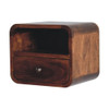 Curved Upper Slot Floating Nightstand