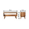 Solid Wood Bench With Upholstered Sea