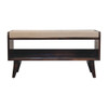 Solid Wood Bench With Upholstered Sea
