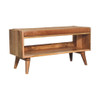 Solid Wood Bench With Upholstered Sea