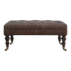 Buffalo - Leather Ottoman With Castor Legs Buffalo - Leather Ottoman With Castor Legs