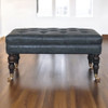 Buffalo - Leather Ottoman With Castor Legs Buffalo - Leather Ottoman With Castor Legs