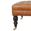 Buffalo - Leather Ottoman With Castor Legs Buffalo - Leather Ottoman With Castor Legs