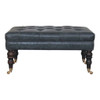 Buffalo - Leather Ottoman With Castor Legs Buffalo - Leather Ottoman With Castor Legs