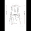 Simeon - Multifunctional Metal Stool With Wood Seat