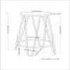 Simeon - Multifunctional Metal Stool With Wood Seat