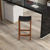 James - Mid-Century Modern Genuine Leather Counter Stool James - Mid-Century Modern Genuine Leather Counter Stool