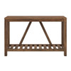 Farmhouse A Frame Entry Table With Lower Shelf