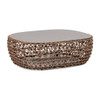Willow - Oval Woven Patio Coffee Table, Wicker Frame