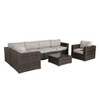 Wicker Seating Group Set With Table And Cushions Wicker Seating Group Set With Table And Cushions