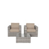 Wicker Seating Group Set With Table And Cushions Wicker Seating Group Set With Table And Cushions