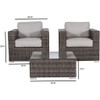 Wicker Seating Group Set With Table And Cushions Wicker Seating Group Set With Table And Cushions