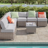 Wicker Sectional Sofa With Cushions And Table Wicker Sectional Sofa With Cushions And Table