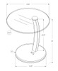 C-Shaped Accent Table Clear Tempered Glass For Living Room C-Shaped Accent Table Clear Tempered Glass For Living Room