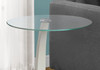 C-Shaped Accent Table Clear Tempered Glass For Living Room