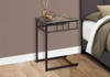 C-Shaped Accent Table Marble Look For Living Room