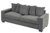 Luxe Corduroy Sofa With 5 Matching Toss Pillows, Sleek Design, Spacious And Comfortable 3 Seater Couch