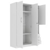 2 Doors Wardrobe Storage For Bedroom With Shelves And 3 Drawers