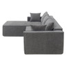 Free Combination Minimalist Style Modular Sectional, Wrinkle Resistant Couch Set L Shaped Compressed Sofa For Living Room