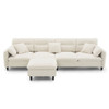 Modern Convertible Sectional Sofa L Shaped Reversible Couch Set With Free Pillows 5 Seat Cloud With Ottoman