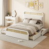 Platform Bed With Trundle And 2 Drawers