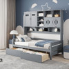 Daybed With All-In-One Cabinet And Shelf Daybed With All-In-One Cabinet And Shelf