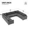 Modular Sectional Reversible U Shaped Couch Set, Free Combination Minimalist Style, Oversized 8 Seat Convertible Sofa Modular Sectional Reversible U Shaped Couch Set, Free Combination Minimalist Style, Oversized 8 Seat Convertible Sofa