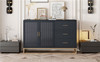 Murphy Bed With Frosted Glass Doors Design, Fake Drawers, Metal Legs