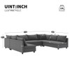 Modular Sectional Reversible U Shaped Couch Set, Free Combination Minimalist Style Oversized 8 Seat Convertible Sofa Modular Sectional Reversible U Shaped Couch Set, Free Combination Minimalist Style Oversized 8 Seat Convertible Sofa