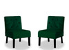 Reese - Living Room Armless Button Tufted Pattern Accent Chair (Set of 2)