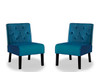 Reese - Living Room Armless Button Tufted Pattern Accent Chair (Set of 2)