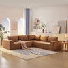 Modular Sectional With Wide Seat Free Combination L Shaped Couch Set Cloud Upholstered Minimalist Boneless Sofa Modular Sectional With Wide Seat Free Combination L Shaped Couch Set Cloud Upholstered Minimalist Boneless Sofa