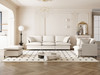 Living Room Set Modular Sectional Couch, Upholstered Sofa & Armchair & Movable Ottoman