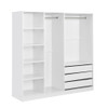 Doorless Storage Wardrobe For Dedroom With Shelves And 3 Drawers
