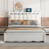 Storage Platform Bed, With 2 Big Drawers, Trundle, One Set Of Sockets & USB Ports Storage Platform Bed, With 2 Big Drawers, Trundle, One Set Of Sockets & USB Ports