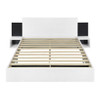 Floating Platform Bed, With LED Lights, Bedside Nightstand