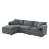 Modular Sectional With Deep And Wide Seat, Cloud Couch Set With Double Cushions Sofa With Movable Ottoman Modular Sectional With Deep And Wide Seat, Cloud Couch Set With Double Cushions Sofa With Movable Ottoman