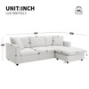 Modern Sectional Sofa With Throw Pillows, Cloud L Shaped Couch Set With Wide 4 Seat Comfy Couch Set With Movable Ottoman Modern Sectional Sofa With Throw Pillows, Cloud L Shaped Couch Set With Wide 4 Seat Comfy Couch Set With Movable Ottoman