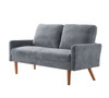 Loveseat Sofa, European Style With Sleek Design, Modern & Vintage Flair, Upholstered 2 Seater Couch