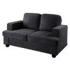 Modern Loveseat, Comfortable 2 Seater Couch With Deep Seating, Loose Back Cushions, Wide Arms