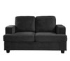 Modern Loveseat, Comfortable 2 Seater Couch With Deep Seating, Loose Back Cushions, Wide Arms