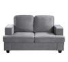 Modern Loveseat, Comfortable 2 Seater Couch With Deep Seating, Loose Back Cushions, Wide Arms