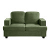 Modern Loveseat, Comfortable 2 Seater Couch With Deep Seating, Loose Back Cushions, Wide Arms