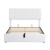 Elegant Upholstered Platform Bed With Hydraulic Storage System