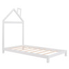 Platform Bed With House Shaped Headboard