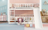Low Bunk Bed With Slide, Fence And Ladder