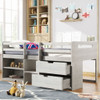 Loft Bed With Two Shelves And Two Drawers