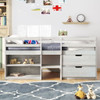 Loft Bed With Two Shelves And Two Drawers