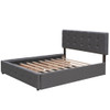 Upholstered Platform Bed With Classic Headboard And Drawers, No Box Spring Needed Upholstered Platform Bed With Classic Headboard And Drawers, No Box Spring Needed